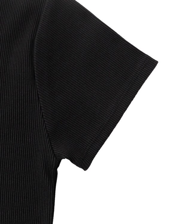 WEGO バタフライプリントリブT ブラック