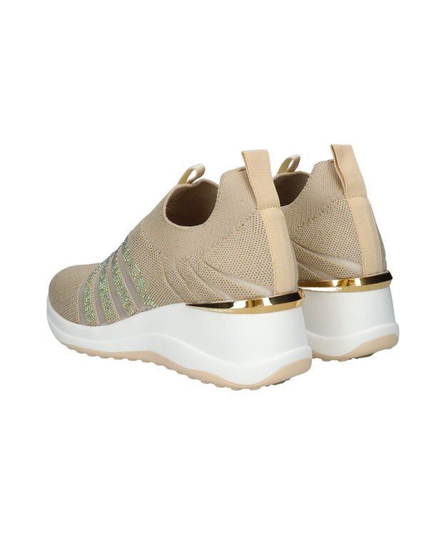 Bridget Birkin 【Bridget Birkin】ビジューニットヒールアップスニーカー ゴールド雑材