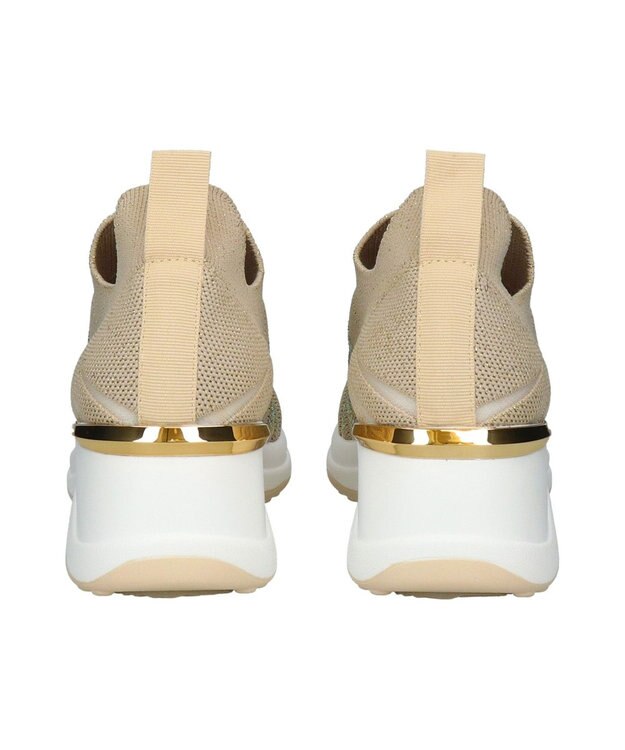 Bridget Birkin 【Bridget Birkin】ビジューニットヒールアップスニーカー ゴールド雑材