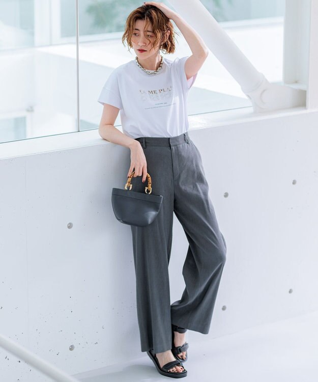 23区 バンブーハンドル ミニ ショルダーバッグ ブラック系