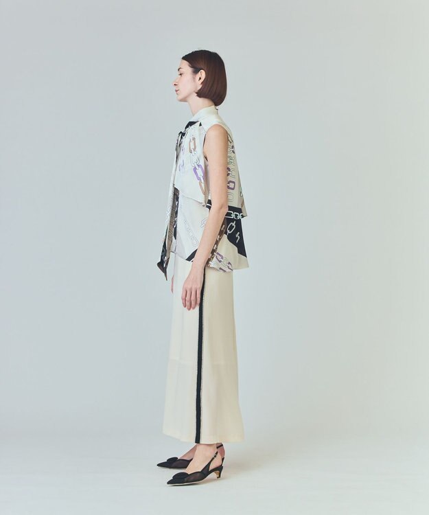 GRACE CONTINENTAL チェーンレイヤードノースリーブ ブラウン