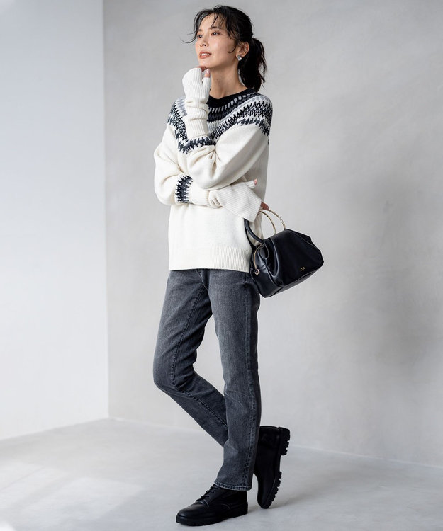 23区 フェアアイル ニット アイボリー系