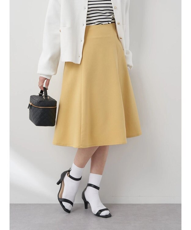 earth music&ecology すきな丈フレアスカート Yellow