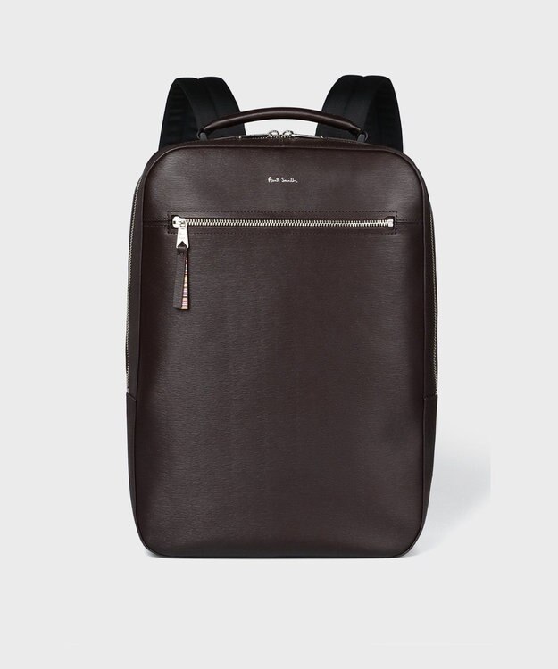 Paul Smith ストローグレインレザー リュック ダークブラウン