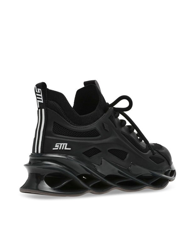 STEVE MADDEN ROCKETS スパイラルソールスニーカー ブラックブラック