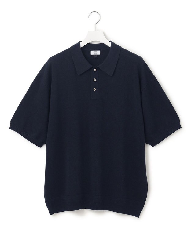 J.PRESS YORK STREET 【UNISEX】ニットポロシャツ ネイビー系