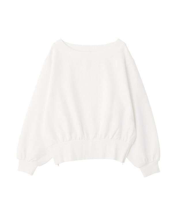 earth music&ecology 裾スリット裏毛プルオーバー Ivory