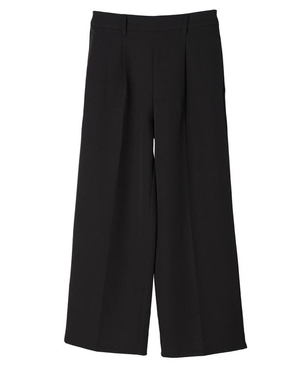 Green Parks きれいシルエットワイドパンツ Black