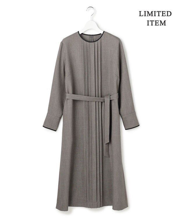 ICB L 【WEB限定】ツイードタックワンピース ブラウン系