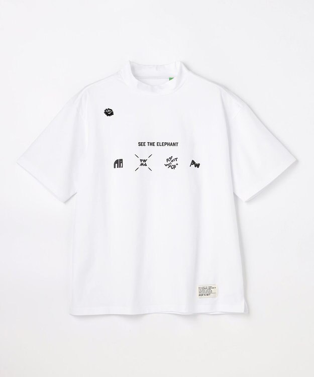 PW CIRCULUS 【WOMEN】アニマルグラフィックモックネック  ゴルフウェア レディース ホワイト系