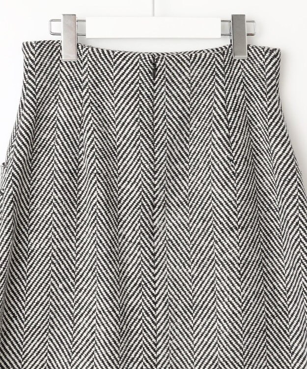 Feroux 【古畑星夏さん着用】ヘリンボンハイウエストミディ スカート ホワイト系2