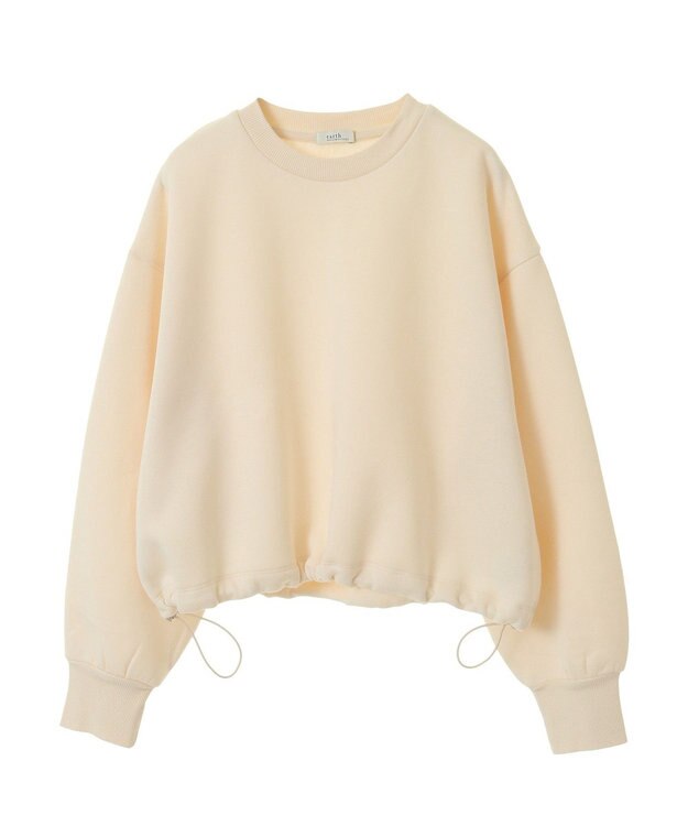 earth music&ecology ドロストヘムスウェット Ivory