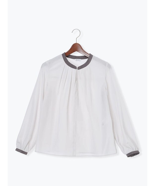 Te chichi スクエアチャームフロントタックブラウス グレー