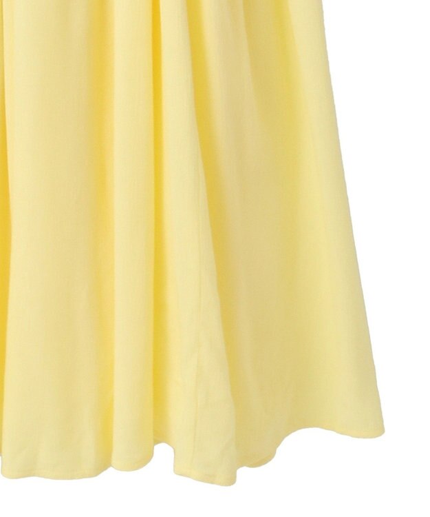 Green Parks ボリュームスリーブティアードワンピース Yellow