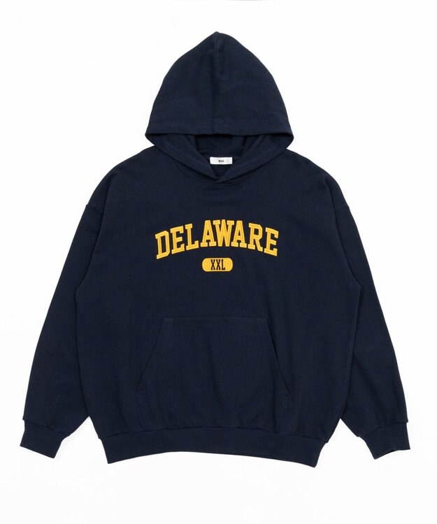 WEGO 【ユニセックス着用ITEM/SMLサイズ展開】グラフィックロゴプルパーカー ネイビー