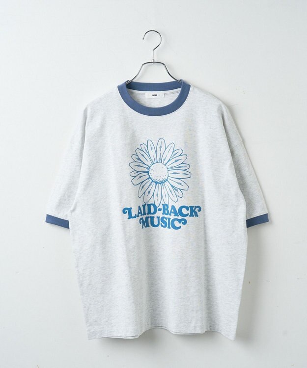 WEGO グラフィックリンガーBIG　T（S） ライトグレー