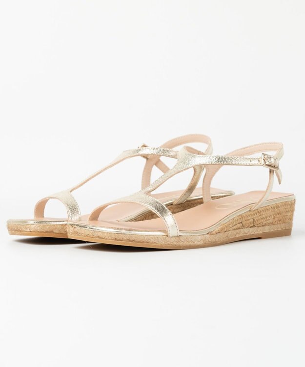 gaimo 【GAIMO/ガイモ】スクエアトゥストラップサンダル/ANDREI-US ゴールド