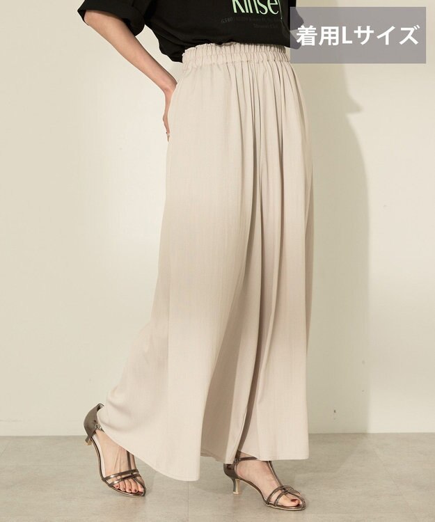 AMERICAN HOLIC (選べる丈２サイズ)接触冷感ギャザースカーチョ【WEB限定カラー有り】 Light Beige