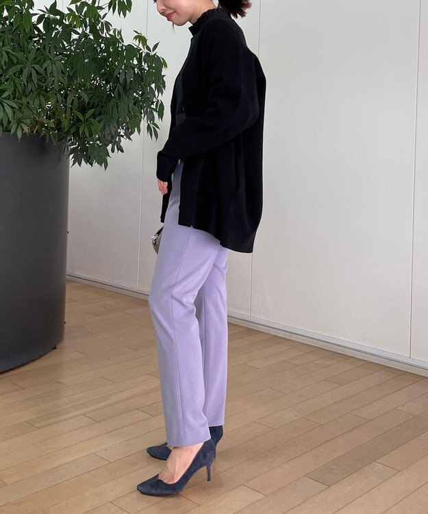 UNFILO 【軽量】コットンミックスニット カーディガン ブラック系