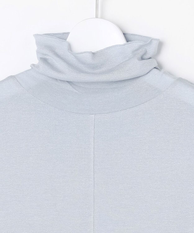 J.PRESS LADIES S タートルジャージー カットソー サックスラメ系