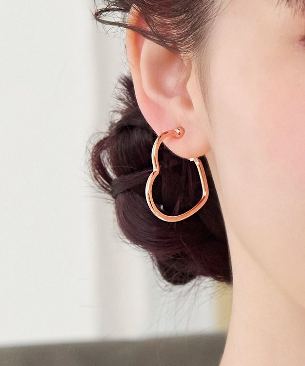 Phoebe ビックオープンハートイヤリング　ローズゴールド ローズゴールド