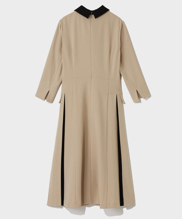 GRACE CONTINENTAL クレリックバイカラーワンピース ベージュ