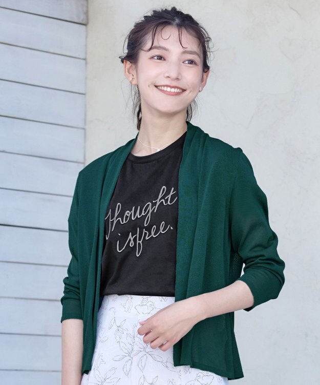 Tiaclasse 【おのののかさん着用】ショートトッパーカーディガン グリーン