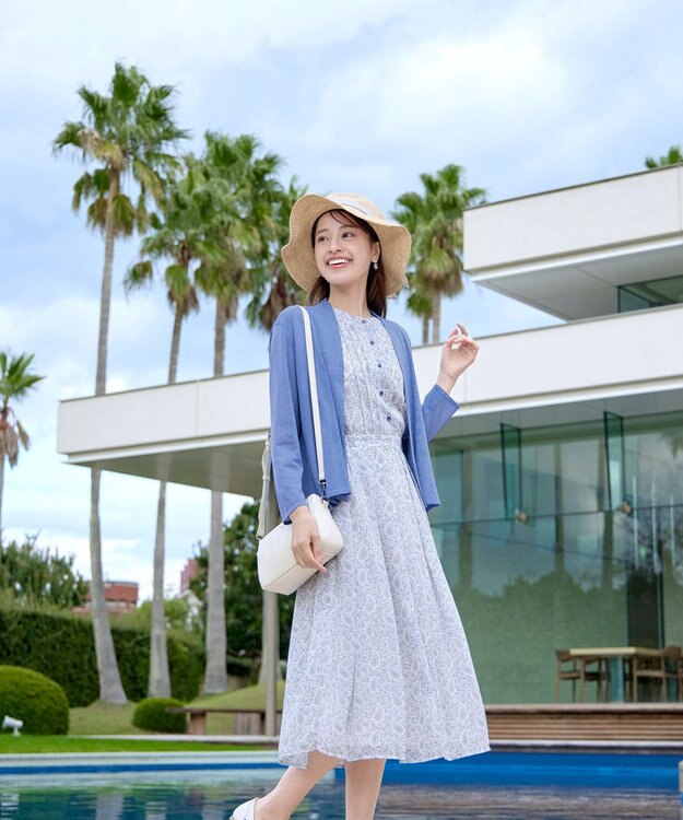 Tiaclasse 【おのののかさん着用】ショートトッパーカーディガン ライトブルー