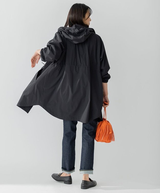 23区 ナイロン2WAYストレッチ フーデットアウター ブラック系