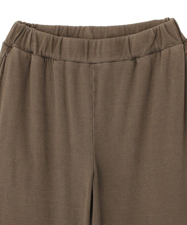 earth music&ecology ピグメントリブフレアパンツ Brown