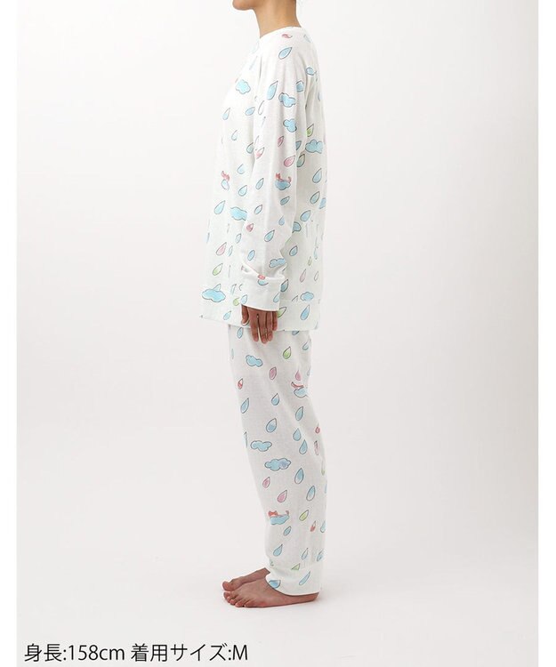 tsumori chisato SLEEP ツモリチサト パジャマ 長袖 長ズボン ルームウェア 綿混(本体) 接結天竺素材 ソフトな風合い 上下セット かぶりタイプ tsumori chisato SLEEP UDX555 /ワコール アイボリー