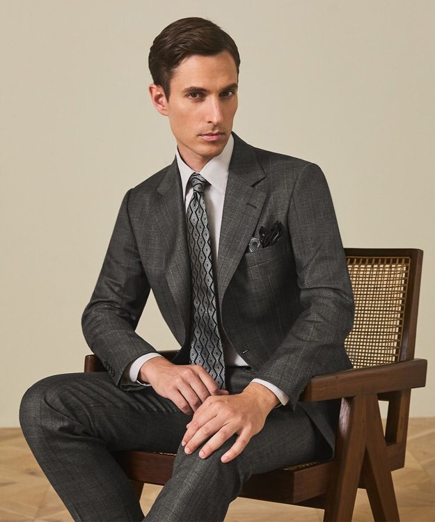 GOTAIRIKU 【ZEGNA/ゼニア】エレクタ スーツ(ブラウンチェック) ベージュ×チェック