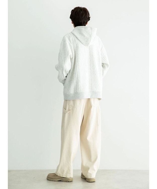 CRAFT STANDARD BOUTIQUE ケーブル柄カットパーカー2 Oatmeal