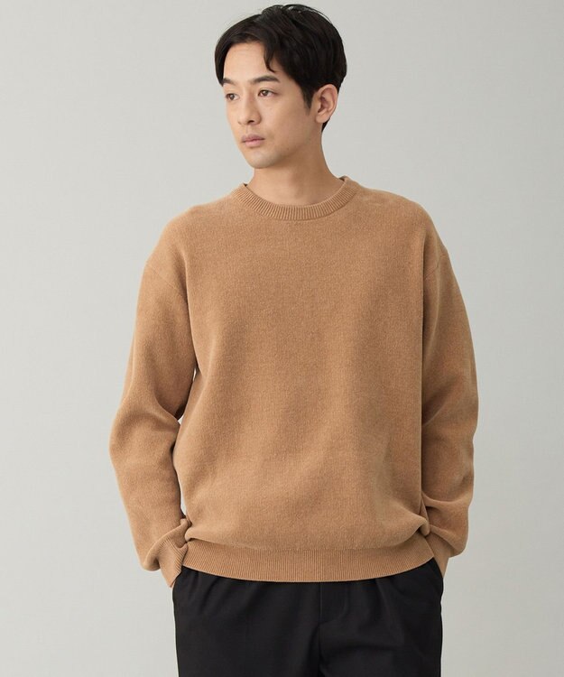 UNFILO MENS ライトモール ニット キャメル