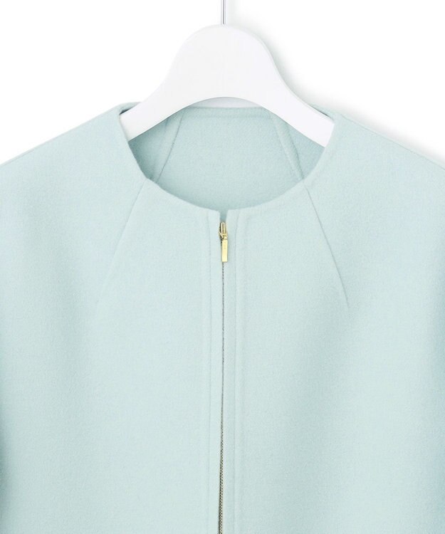 23区 ウールリバー ショート ブルゾン ライトグリーン系