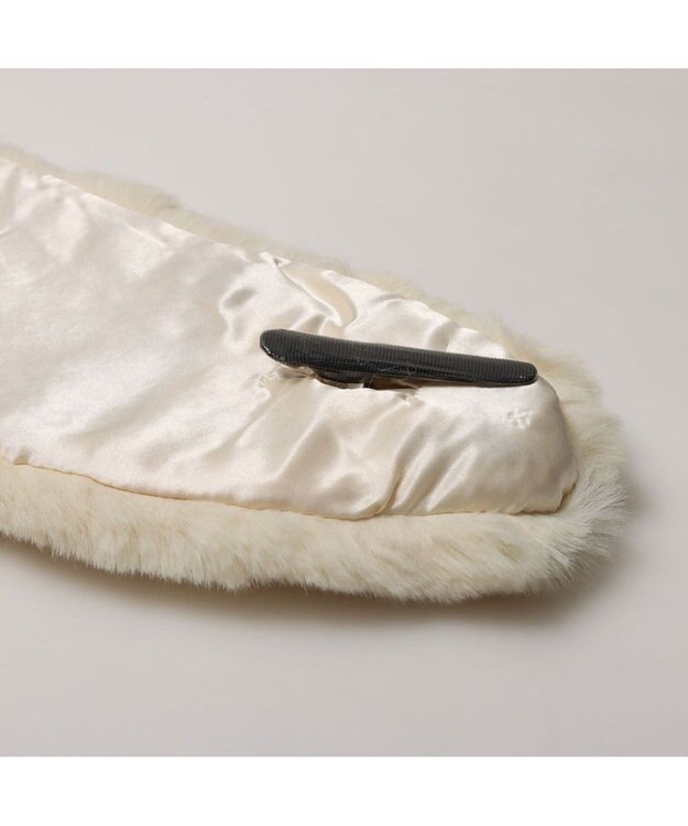 UNBILLION カシュネ cache nez / ビジュー付エコファーティペット アイボリー