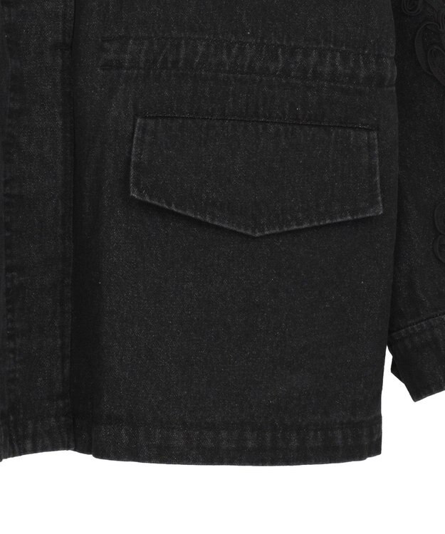 Green Parks ■ESCAR デニムコード刺繍ジャケット Black