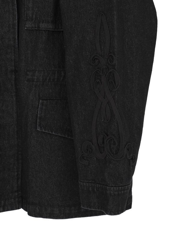 Green Parks ■ESCAR デニムコード刺繍ジャケット Black