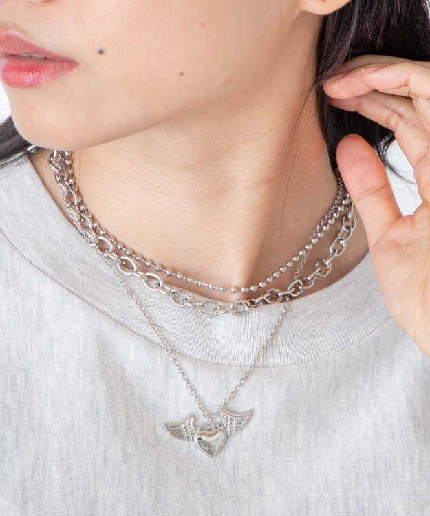 WEGO 3Pメタルモチーフネックレス 柄6