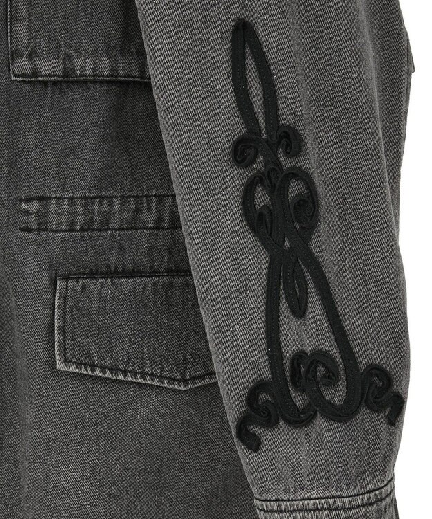 Green Parks ■ESCAR デニムコード刺繍ジャケット Gray