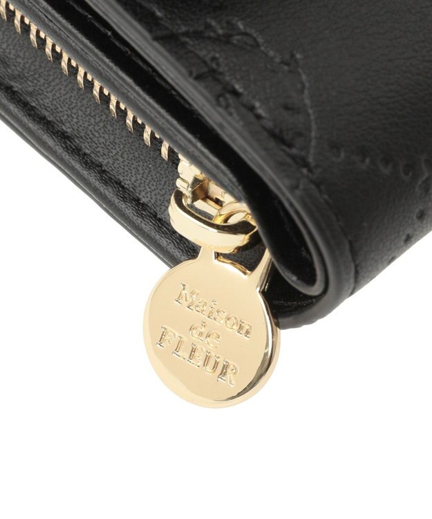 Maison de FLEUR カラーモノグラムウォレット Black