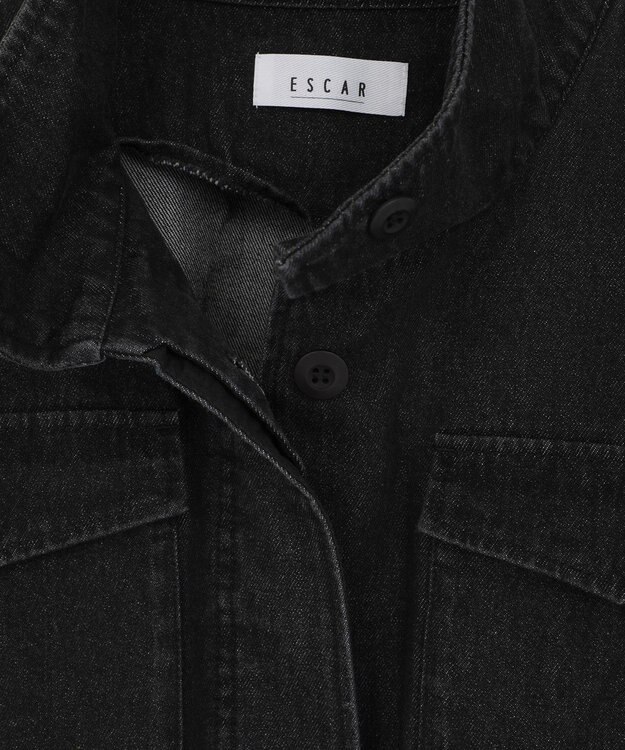 Green Parks ■ESCAR デニムコード刺繍ジャケット Black