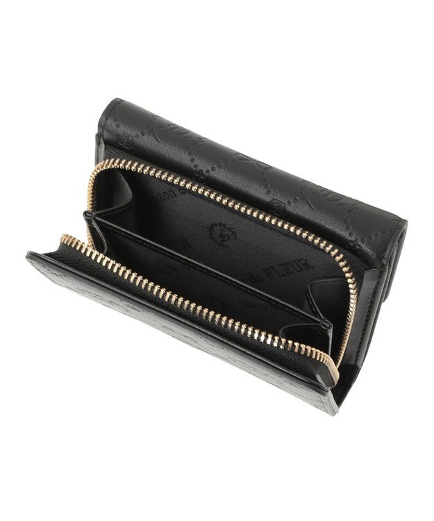 Maison de FLEUR カラーモノグラムウォレット Black