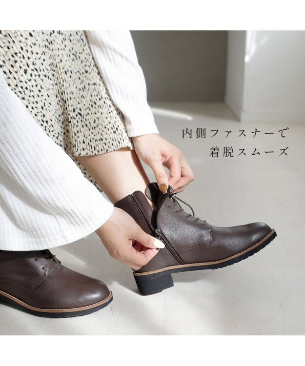 Pointer 本革レースアップブーツ ダークブラウン