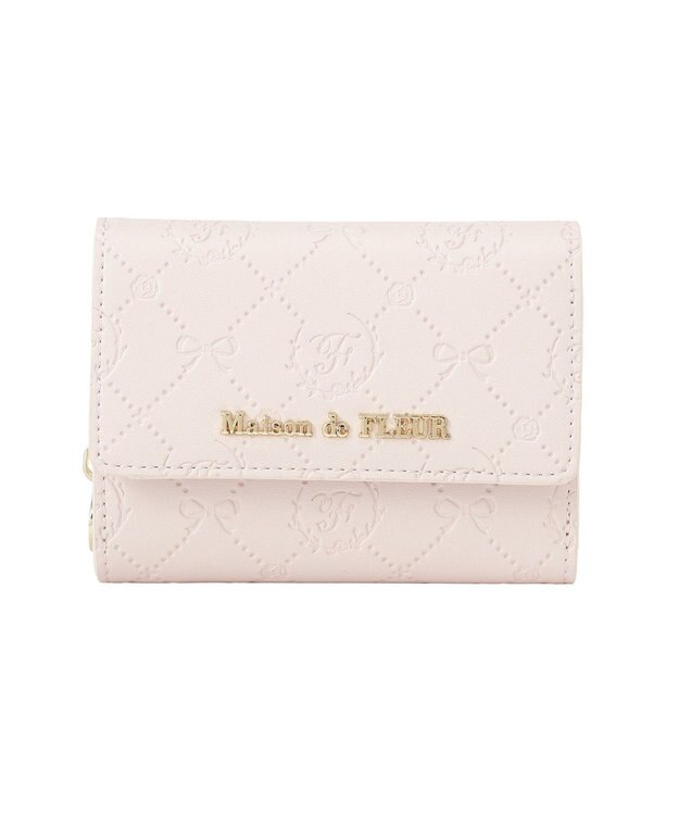 Maison de FLEUR カラーモノグラムウォレット Pink