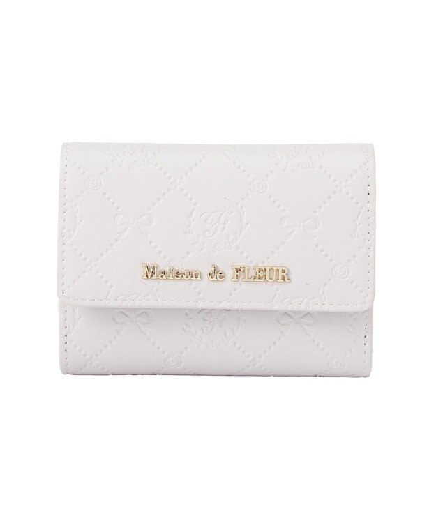 Maison de FLEUR カラーモノグラムウォレット Grayish Blue