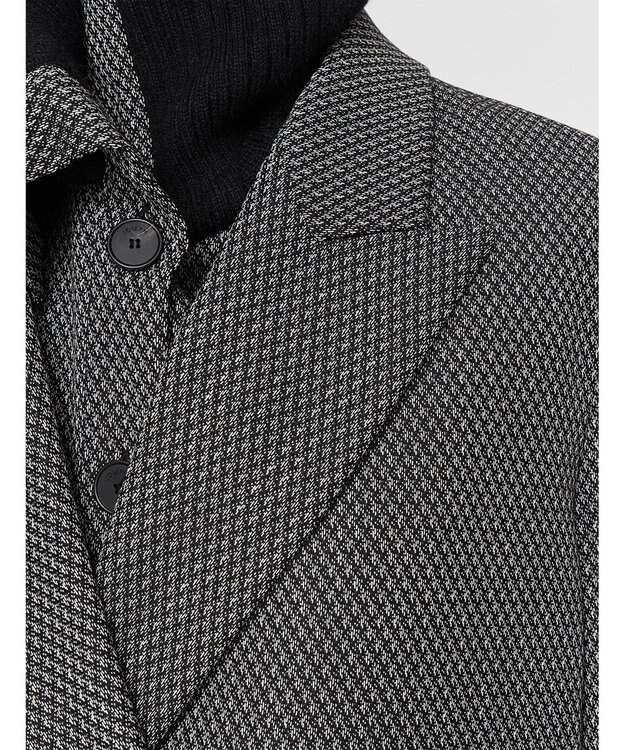 JOSEPH クラバットウール　ダブルブレステッドジャケット Ivory/Black