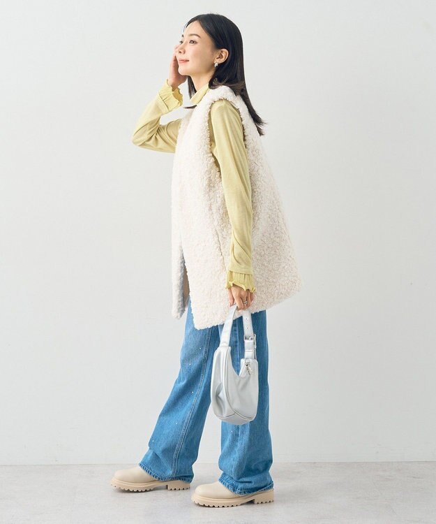 earth music&ecology シアードッキングタートルプルオーバー Yellow