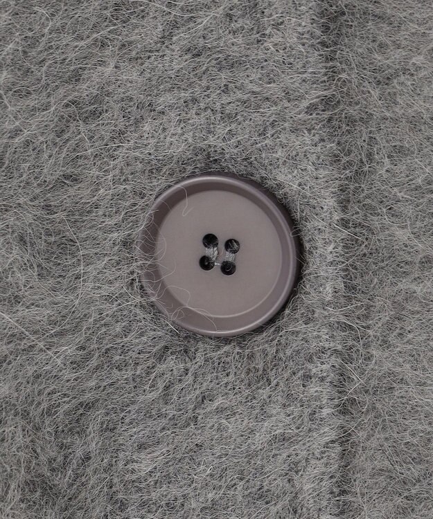 ICB L フォックスアルパカニット Vネックカーディガン ライトグレー系