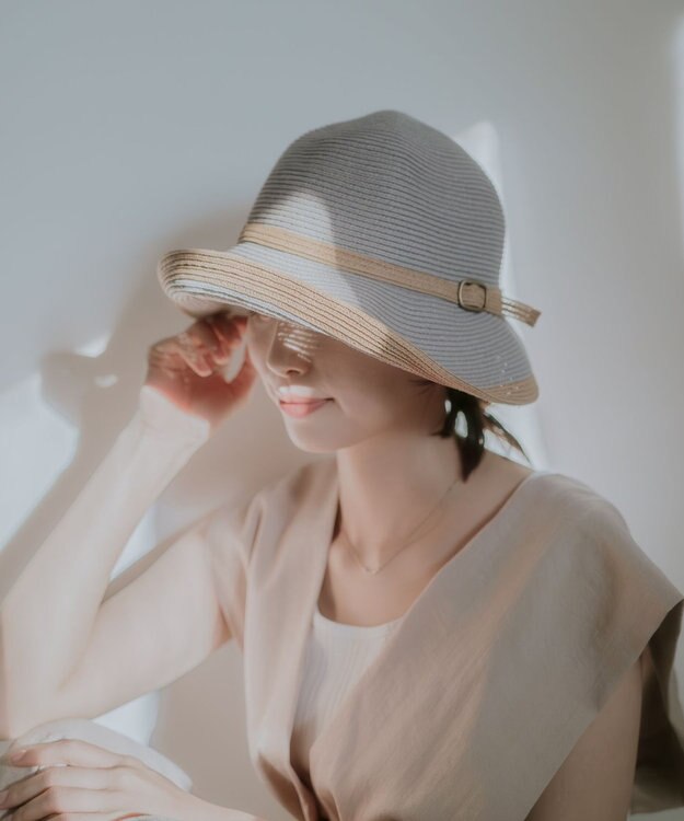 MOONBAT 【遮光98%以上/UPF50＋/UVカット】洗えるペーパーブレードベルト巻ダウン 手洗いOK/サイズ調整可能/抗菌防臭加工 グレー